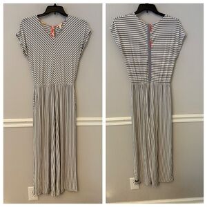 Matilda Jane blue and white stripe jumpsuit. XS